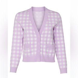 Maje lilac checked sweater size 1 (small)